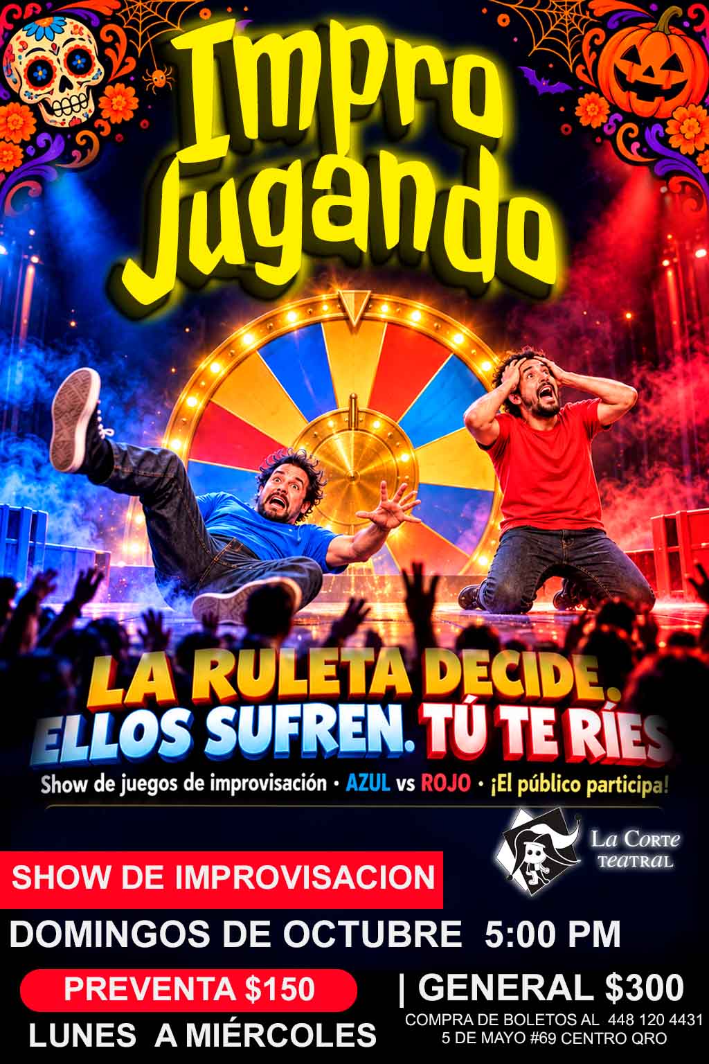 Cartel de la obra Impro Jugando - Risas que dan Miedo