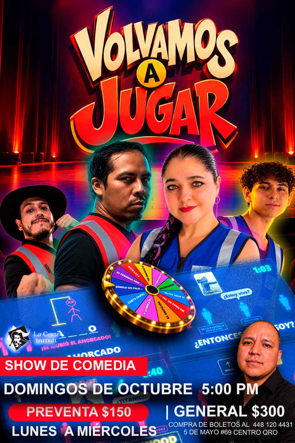 Cartel de la obra Volvamos a Jugar - Risas que dan Miedo